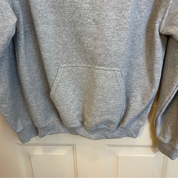 New Gildan medium hooded sweatshirt “taken” embroidered pink lettering feature - Picture 5 of 9